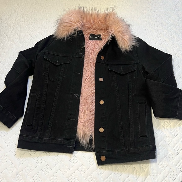 SHACI Shaggy Pink Faux Fur Jacket Size S NWOT - Picture 10 of 12